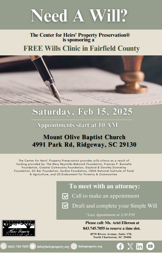 FREE Wills Clinic in Fairfield County 