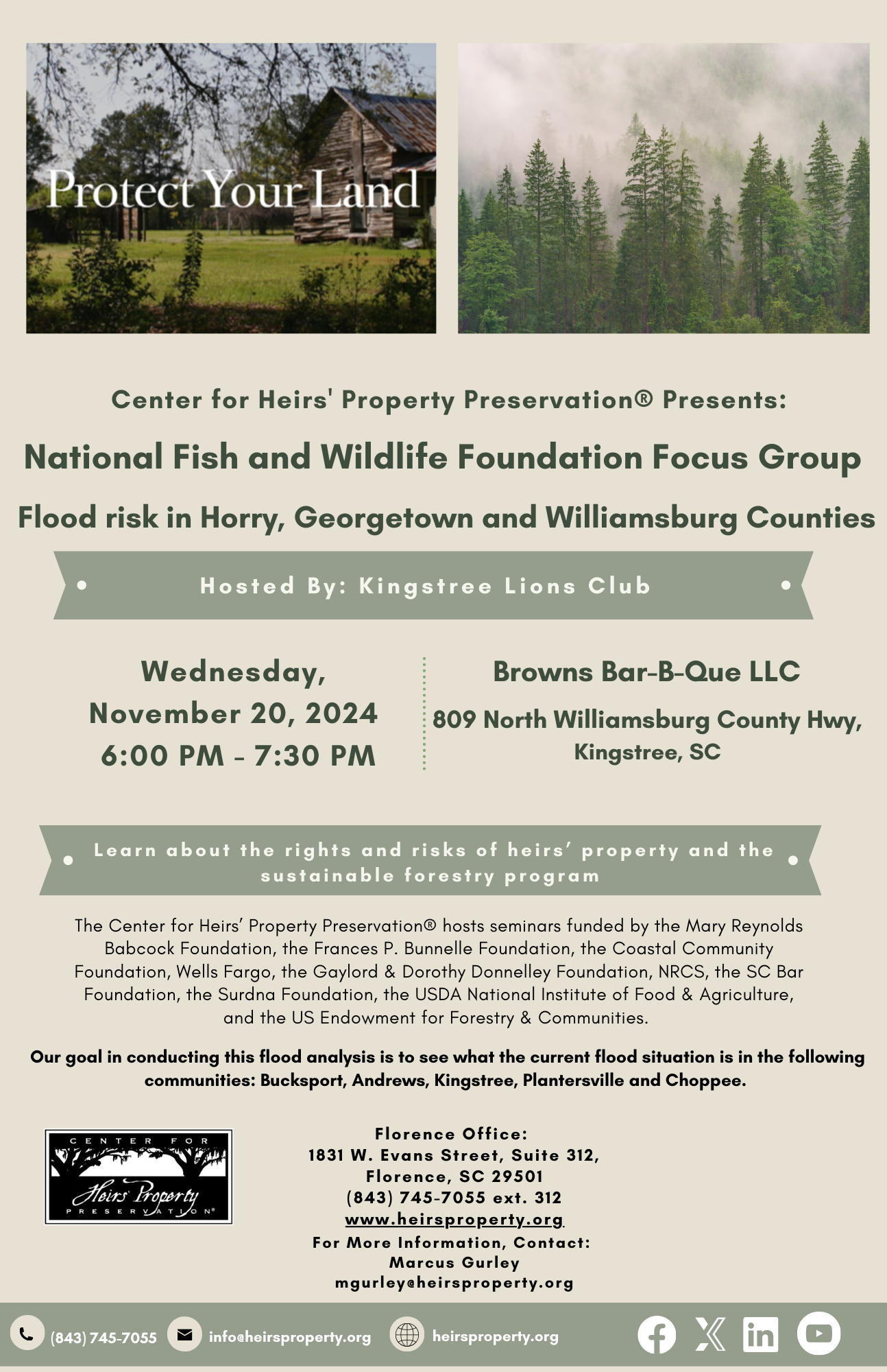 FREE Heirs' Property Legal & Sustainable Forestry Seminar